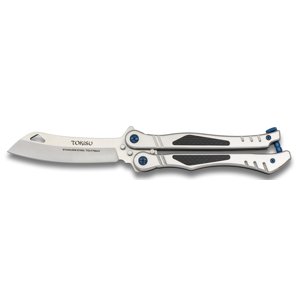 Nôž zatvárací motýlik TOKISU, 02173, 9,5cm - strieborný