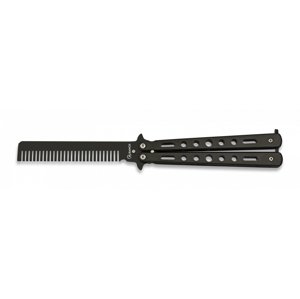 Nož zatvárací tréningový motýlik ALBAINOX MA 02155 Butterfly Comb - čierny