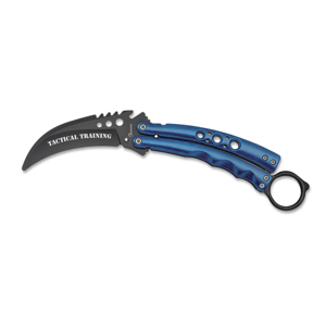 Nôž zatvárací tréningový karambit ALBAINOX 02231 s magnetickým uzatváraním - modrý