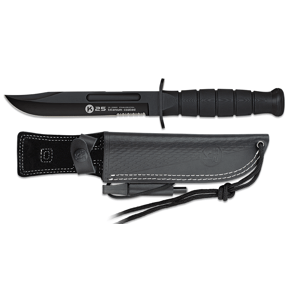 Nôž taktický s pevnou čepeľou K25 MA 32692 Tactical Black Knife G10 - čierny