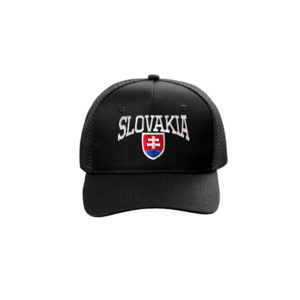 Šiltovka SLOVAKIA veľký nápis, so sieťkou - čierna