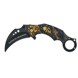 Nôž zatvárací tréningový karambit ALBAINOX MA 18881-A 3D Skulls