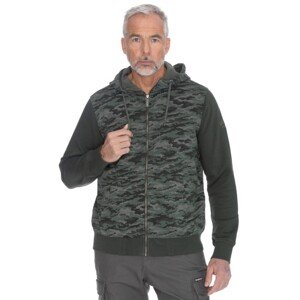 Bushman Pánska mikina Jeff, tmavá khaki S