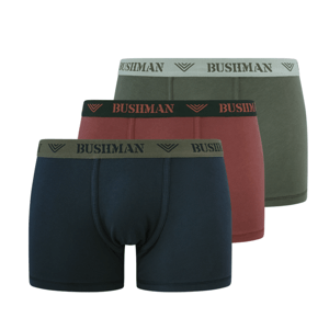 Bushman boxerky Edward 3Pack black/burgundy/olive XL